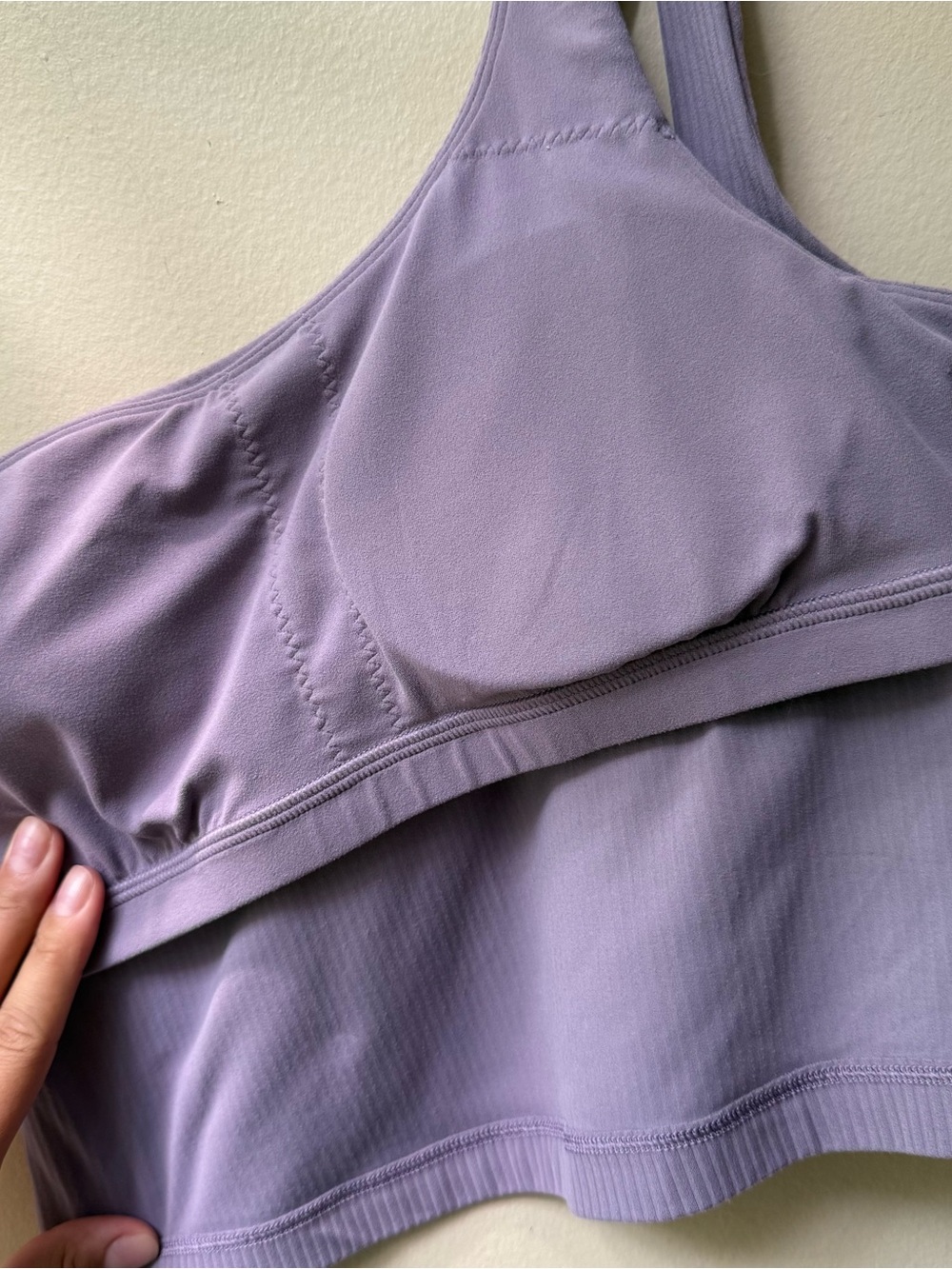lululemon athletica Asymmetric Ribbed Crop Top in Lavender - Picture 3 of 4